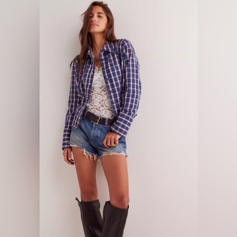 Free People We The Free Daylight Plaid Shirt
